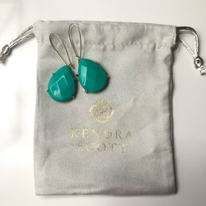 Kendra Scott “Allison” drop earrings - teal